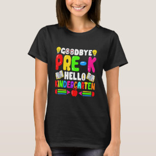Camiseta Adiós Pre K Hola Kindergarten De Vuelta a la Escue