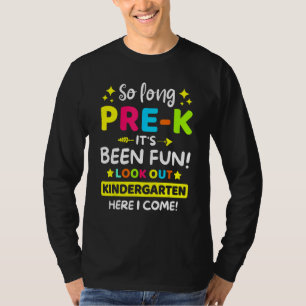 Camiseta Adiós Pre K jardín de infancia aquí primer día de