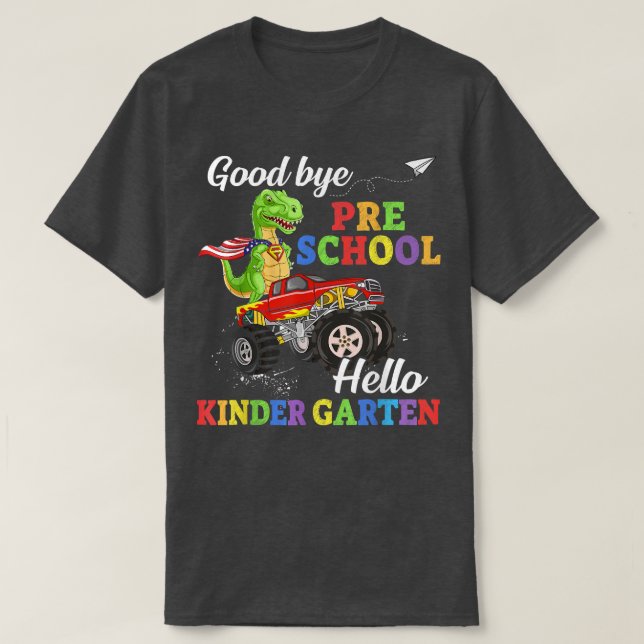 Camiseta Adiós Preescolar Hola Kindergarten El Último Día D (Diseño del anverso)