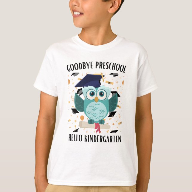 Camiseta adiós preescolar hola kindergarten T-Shirt (Anverso)