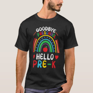 Camiseta Adiós preescolar Hola pregraduación a S
