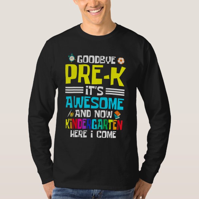 Camiseta Adiós Prek Es Increíble Y Ahora Infantil Ella (Anverso)