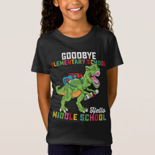 Camiseta Adiós primaria hola T Rex de la escuela secundaria