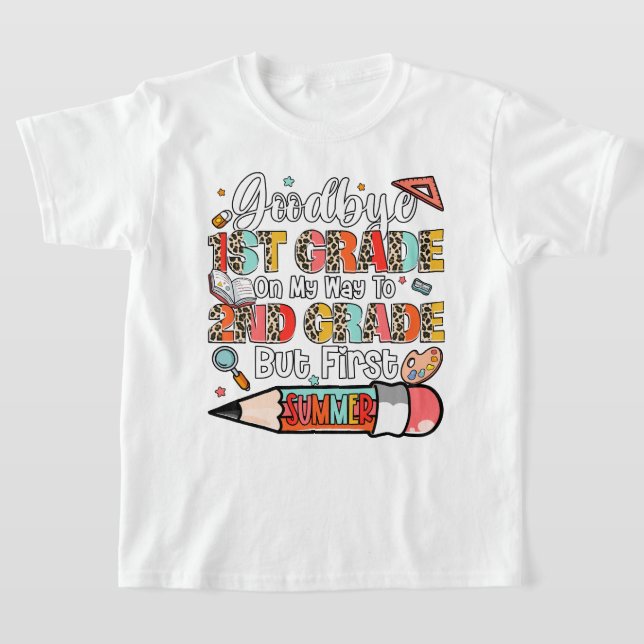 Camiseta Adiós, primer grado, camino a 2º grado de leopardo (Distribución)