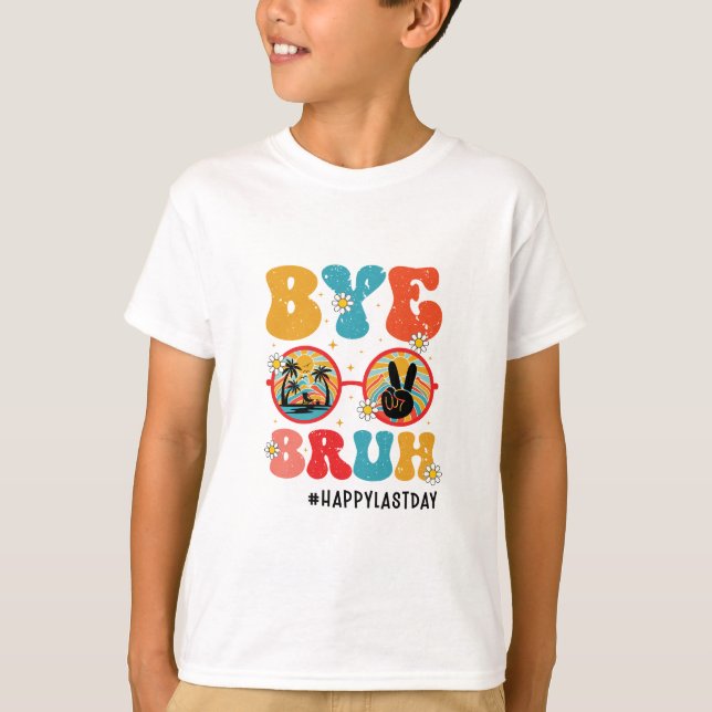 Camiseta Adiós profesor Bruh feliz último día de verano esc (Anverso)