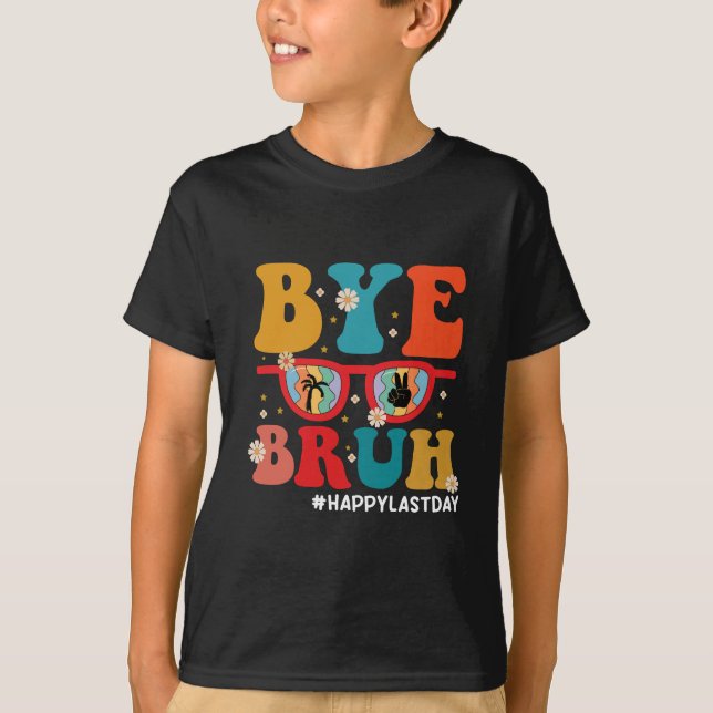 Camiseta Adiós profesor Bruh feliz último día de verano esc (Anverso)