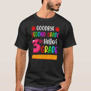 Camiseta Adiós, segundo grado, 3° grado, de vuelta a la esc