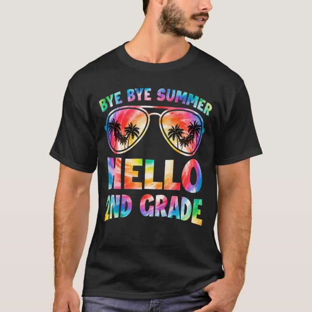 Camiseta Adiós Summer Hello 2º Grado Tie Dye De Vuelta A Sc (Anverso)