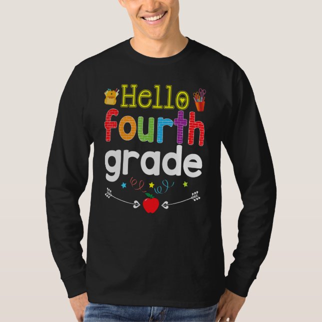 Camiseta Adiós Summer Hello 4º grado 4º Grader Teach (Anverso)