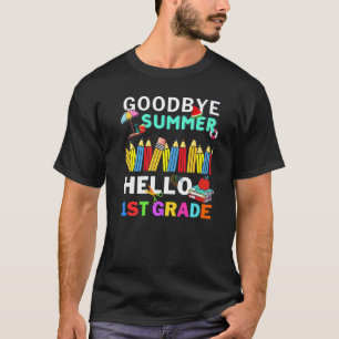 Camiseta Adiós Summer Hello de 1er grado de vuelta a la esc