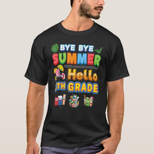 Camiseta Adiós Summer Hello de 5º grado de vuelta a la escu (Anverso)