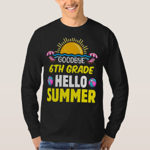Camiseta Adiós Summer Hello Graduado de primer grado de 6º 