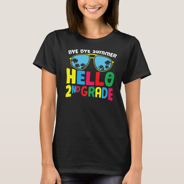 Camiseta Adiós Summer Hello Segundo Grado Cute 2º Grado (Anverso)