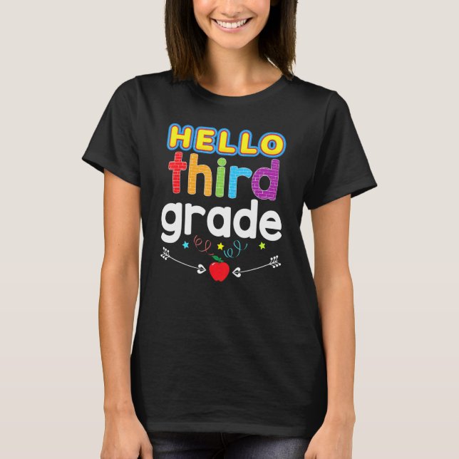 Camiseta Adiós Summer Hello tercer grado del profesor B de  (Anverso)