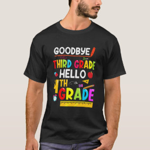 Camiseta Adiós Tercer Grado Hola Cuarto Grado Divertida Par