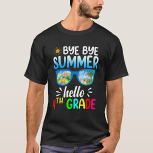 Camiseta Adiós Verano Hola Maestros de 4to Grado Cuarto Gra