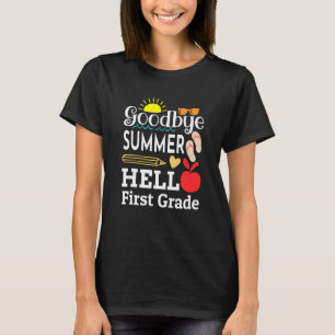 Camiseta Adiós verano Hola primer grado primer día de vuelt