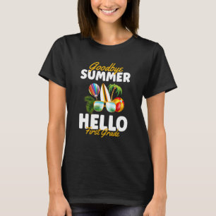 Camiseta Adiós verano saludo de primer grado a la escuela t