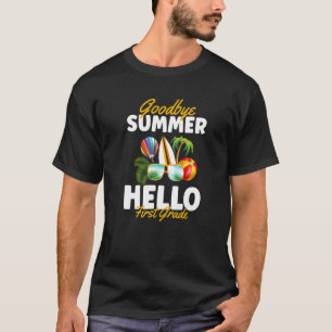 Camiseta Adiós verano saludo de primer grado a la escuela t