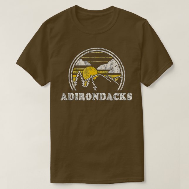 Camiseta Adirondacks New York NY Montañas de Senderismo de  (Diseño del anverso)
