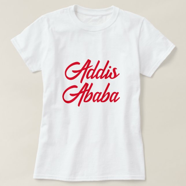Camiseta Adís Abeba አ ዲ ስ አ በ ባ ቲ snihtsnit (Diseño del anverso)