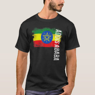 Camiseta Adís Abeba Bandera De Etiopía Para Hombres Etíopes