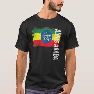 Camiseta Adís Abeba Bandera De Etiopía Para Hombres Etíopes