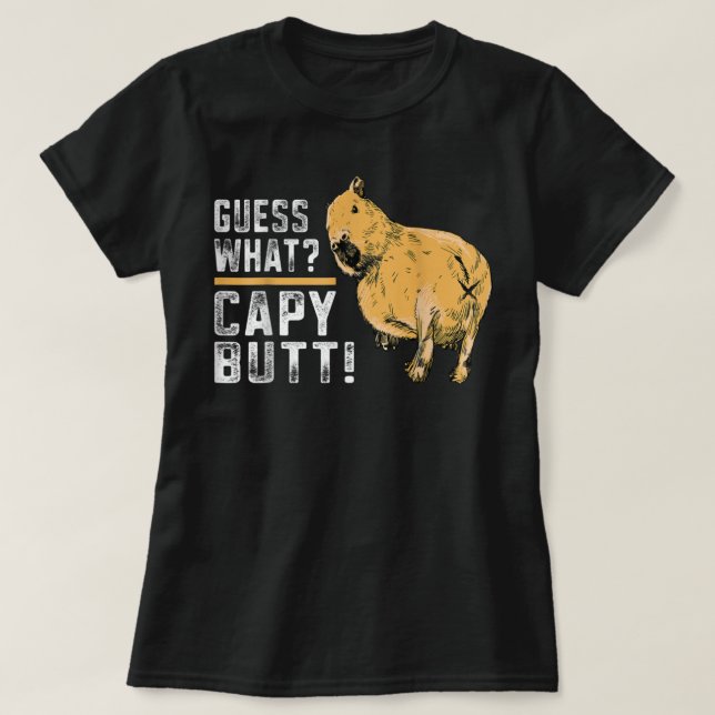 Camiseta Adivina qué capy Butt Capybara Funny Capibara (Diseño del anverso)
