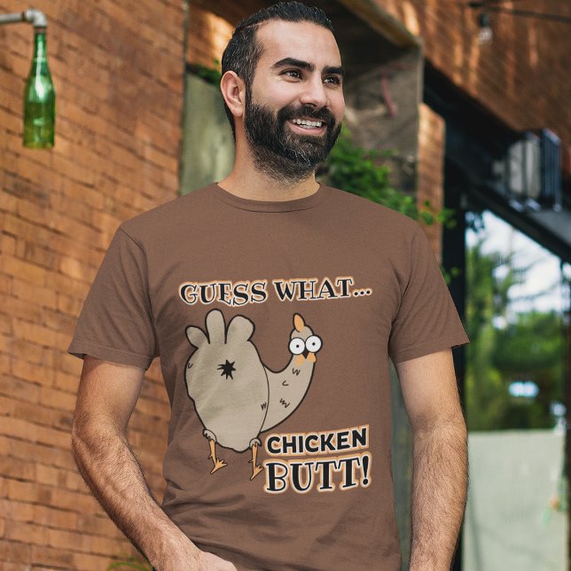 Camiseta "¡Adivina qué...! " Cómic divertido de pollo (Subido por el creador)