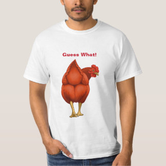 Camiseta Adivina qué es lo del pollo trasero rojo Hen