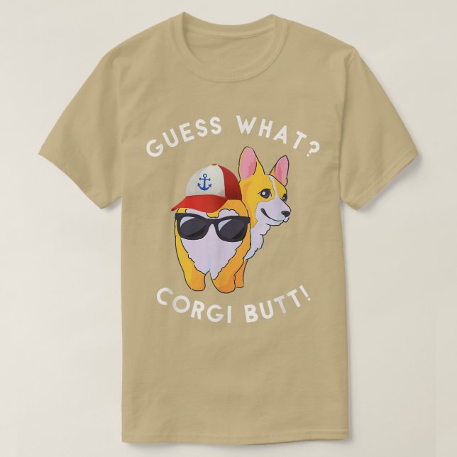 Camiseta Adivina qué es lo que Corgi Butt Funny Perg Lover (Diseño del anverso)