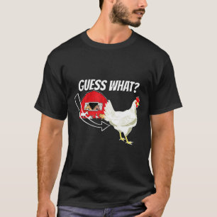 Camiseta Adivina Qué Gráfica de Trasero de Pollo