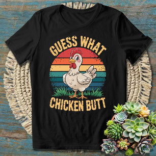 Camiseta Adivina Qué Pollo Frase Divertida Humor Divertido 