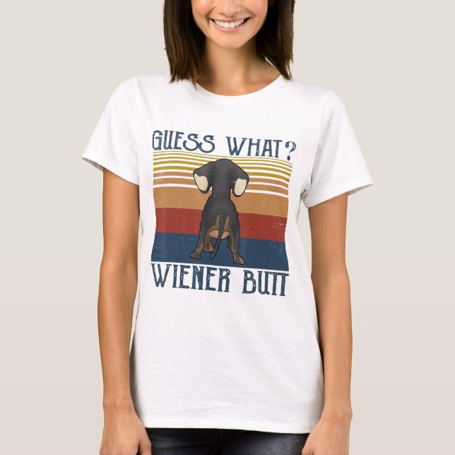 Camiseta Adivina qué regalo de Wiener Butt (Anverso)