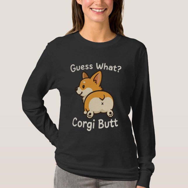 Camiseta Adivina Qué Trasero De Corgi (Anverso)