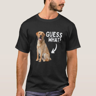 Camiseta ¡Adivina qué trasero de labrador amarillo! Labrado