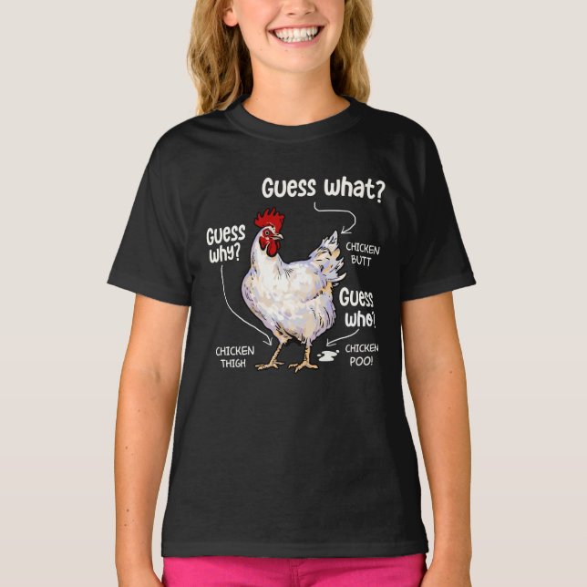 Camiseta Adivina qué trasero de pollo, divertido amante del (Anverso)