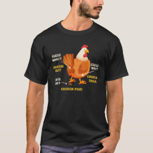 Camiseta Adivina Qué Trasero De Pollo   Pollo   Granjero Av