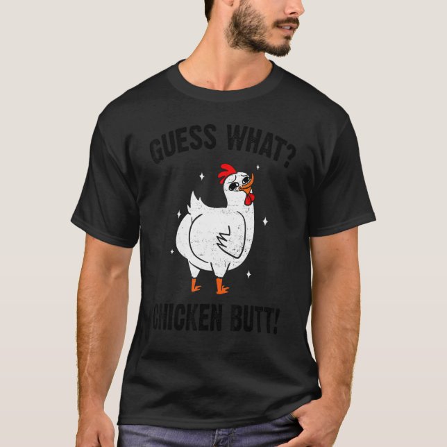 Camiseta Adivinan Los Animales Qué Butt De Pollo Cuesta Los (Anverso)