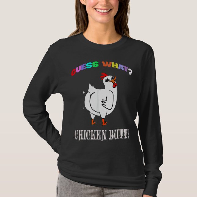 Camiseta Adivinan Los Animales Qué Butt De Pollo Cuesta Los (Anverso)