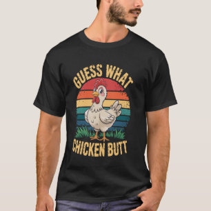 Camiseta Adivinanza Divertida Qué Trasero de Pollo Chiste D