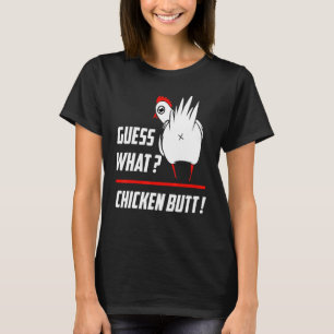 Camiseta Adivinanza Divertida Qué Trasero de Pollo Granja D