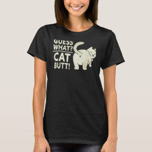 Camiseta Adivinar De La Vintage Lo Que El Gato Butt Cute An