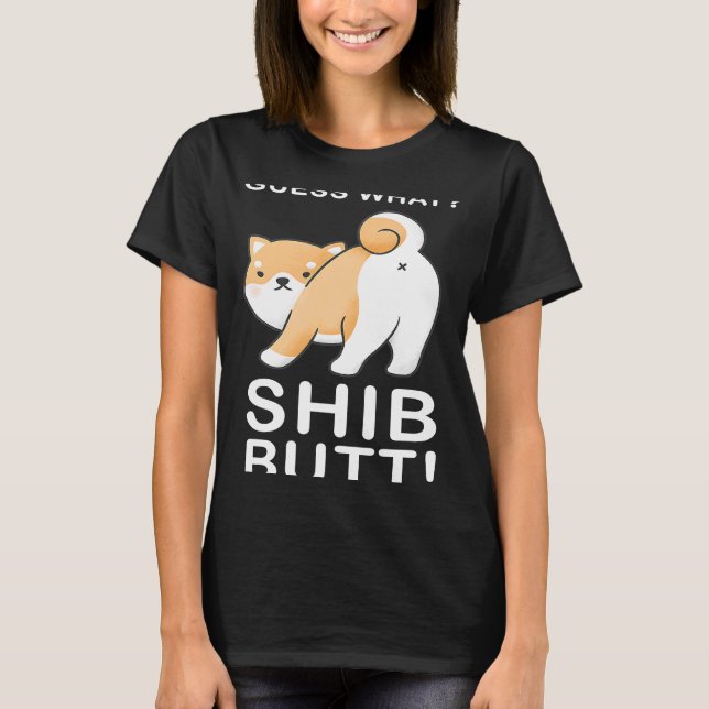 Camiseta Adivinar Qué Cripto De Chib Butt Shiba Inu Token S (Anverso)
