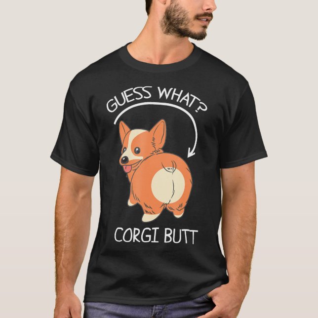 Camiseta Adivinar qué es Corgi Butt (Anverso)
