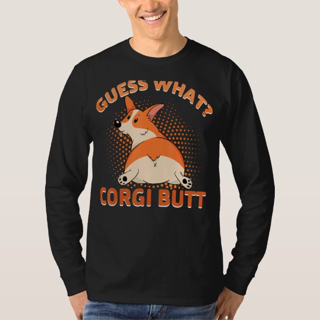 Camiseta Adivinar qué es Corgi Butt (Anverso)