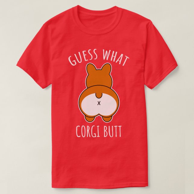 Camiseta Adivinar qué es Corgi Butt (Diseño del anverso)