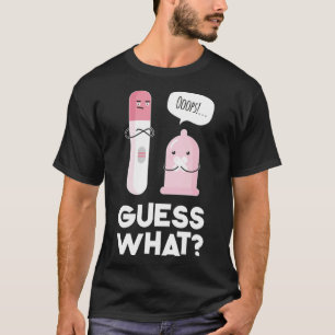 Camiseta Adivinar qué Invitación de embarazo y lazos de emb