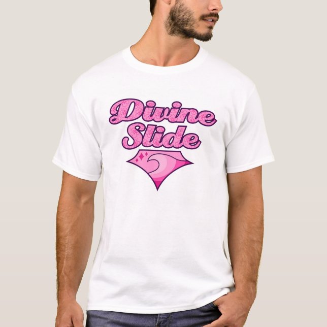 Camiseta Adivine la diapositiva rosada (Anverso)