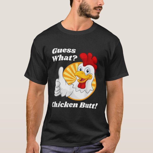 Camiseta Adivinen lo divertidísimo del pollo Butt Funny Cla (Anverso)